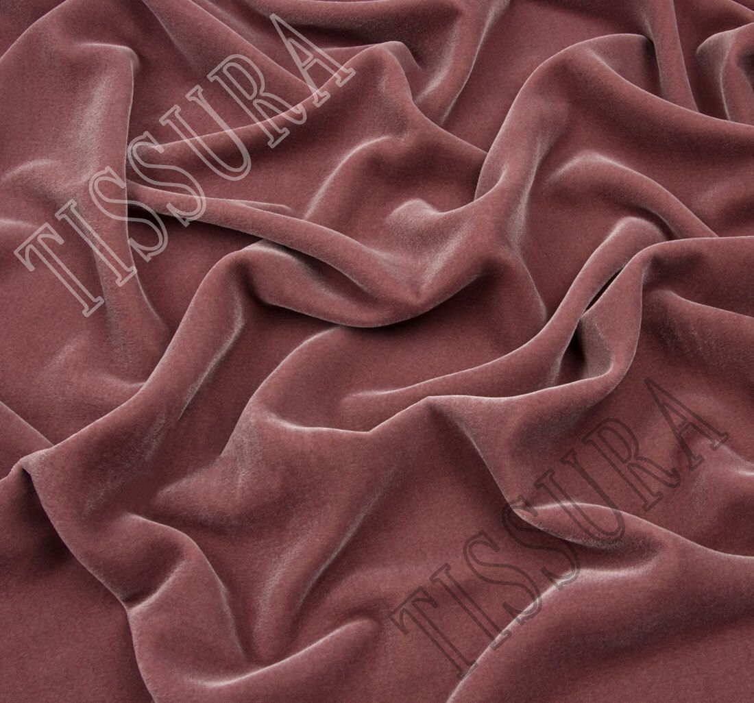 Pink Velvet Fabric: Fabrics from France by Bouton-Renaud, SKU