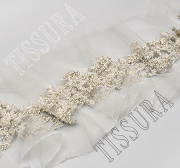 Embroidered Tulle Trim #1