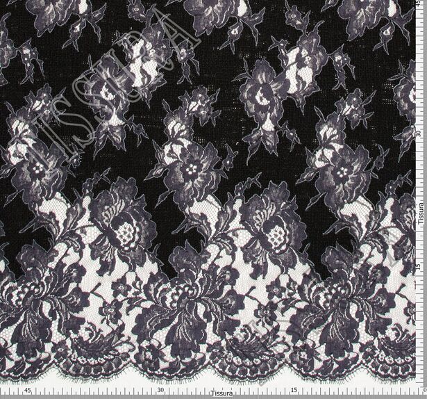 Lace Appliqued Boucle Fabric #2