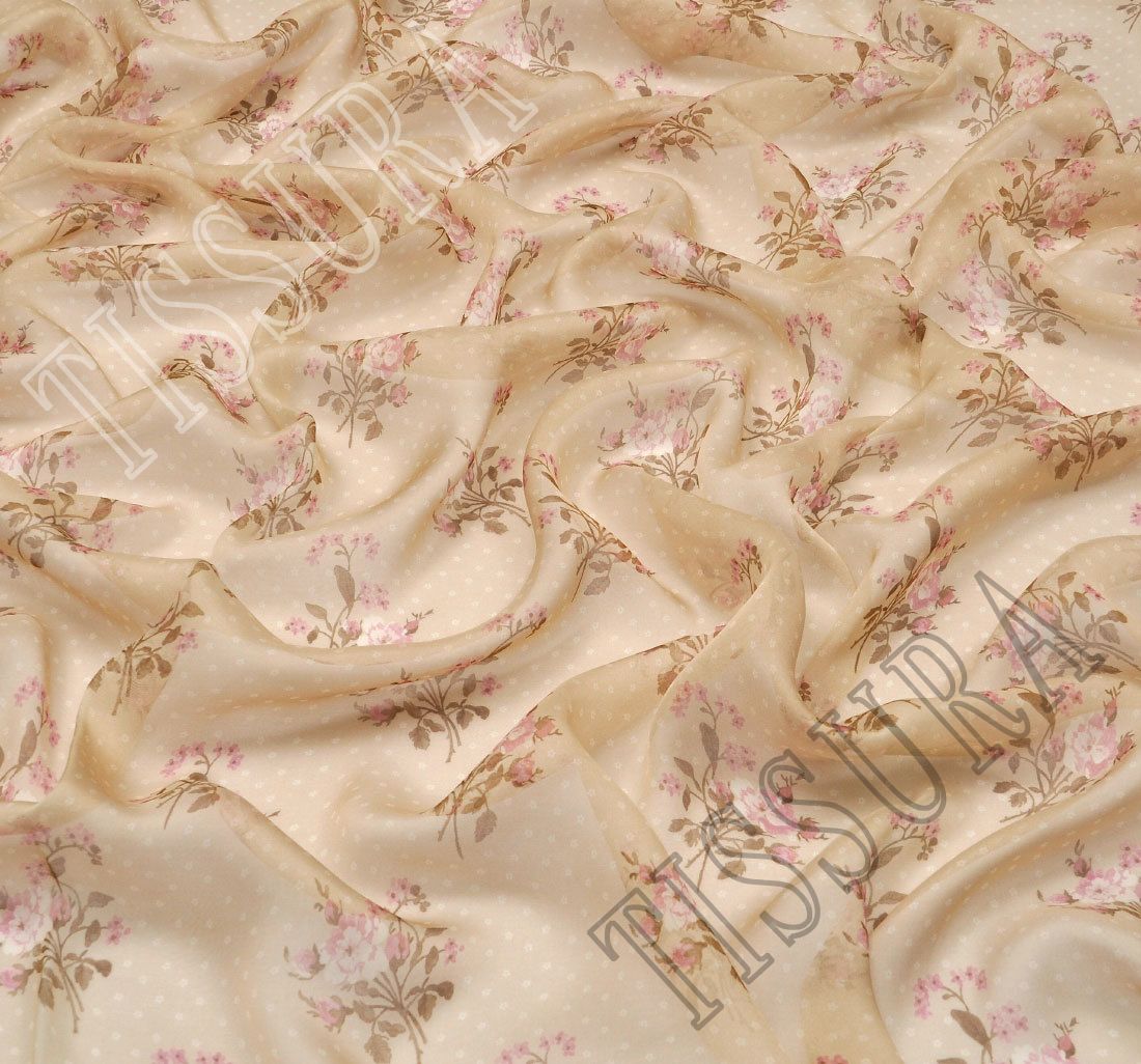 Silk Chiffon Fabric: 100% Silk Fabrics from Italy by Carnet, SKU ...