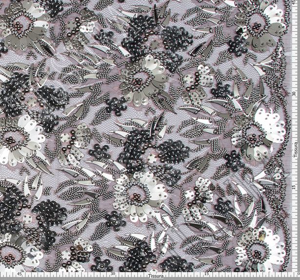 Metal Embroidered Chantilly Lace #2