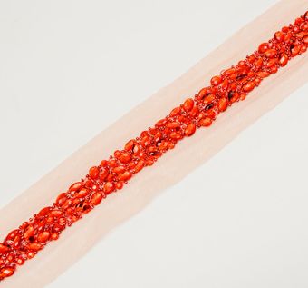 Embroidered Tulle Trim: 59% Off for Embroidered Trimmings from Italy by Ruffo Coli Embroidered Tulle Trim #1