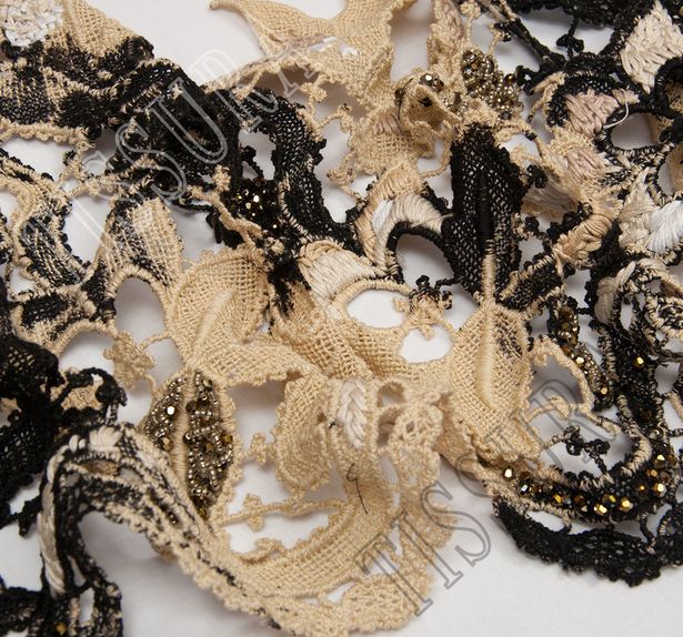 Embroidered Guipure Lace Trim #4