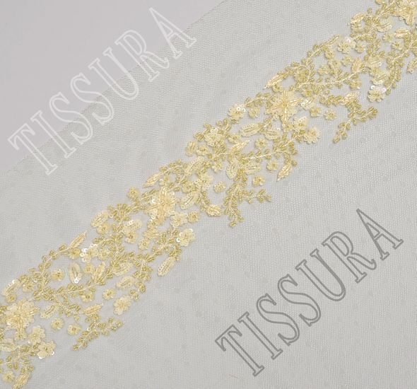 Embroidered Tulle Trim #1