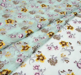 Embroidered Organza Fabric: 39% Off for Exclusive Fabrics from Switzerland by Forster Rohner Embroidered Organza #1