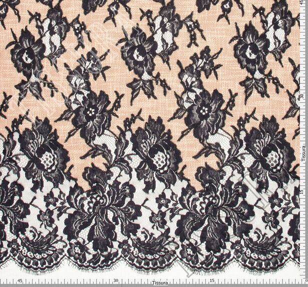 Lace Appliqued Boucle Fabric #2