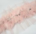 Feather & Rhinestone Embroidered Trim #3