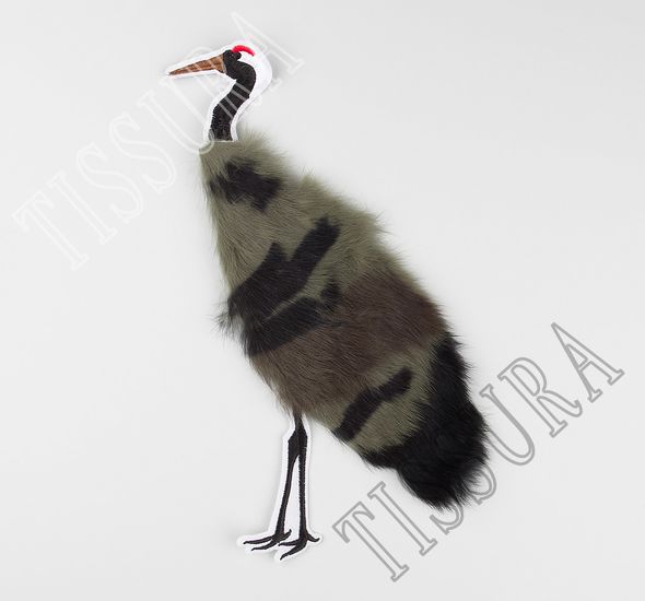 Faux Fur Embroidered Patch #1