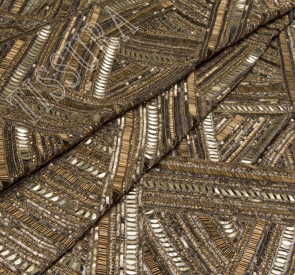 Sequin & Bead Embroidered Tulle #1