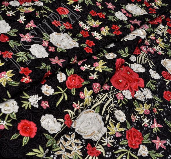 Embroidered Guipure Lace #1