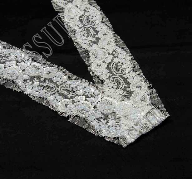 Sequined Beaded Lace Trim #4