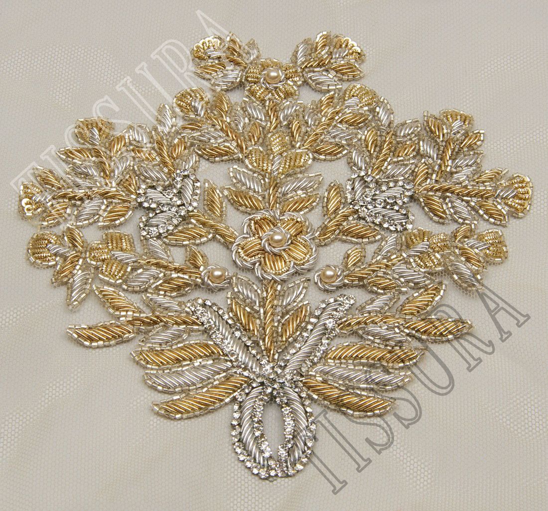 Bead, Crystal & Metal Patch Patches Trimmings from India, SKU 00066228