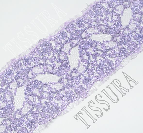 Embroidered Chantilly Lace Trim #1