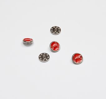 Enamel Buttons Fabric: Fabrics from France by Modapierre Enamel Buttons #1