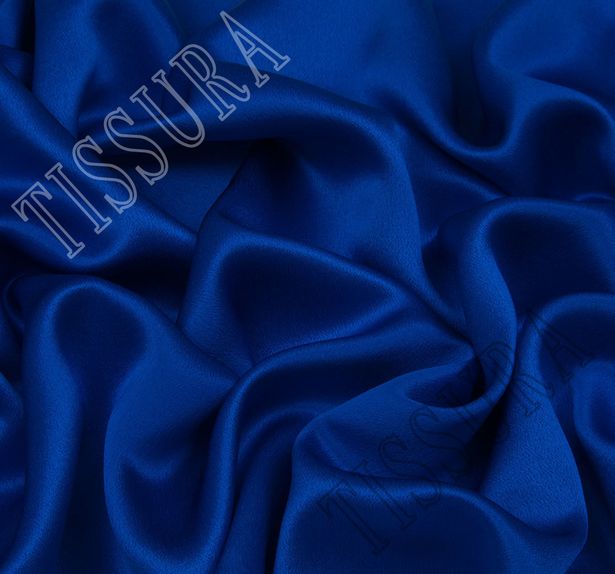 Blue Atoll Silk Crepe Back Satin Fabric