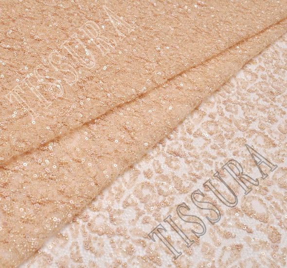 Sequined & Beaded Chantilly Lace #1