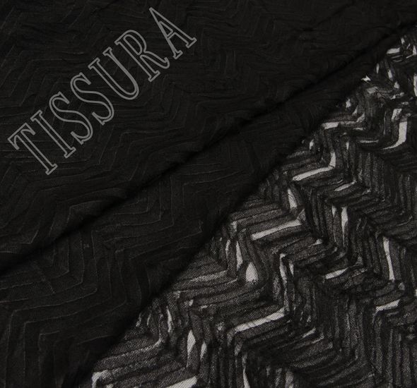 Zigzag Embroidered Tulle #1