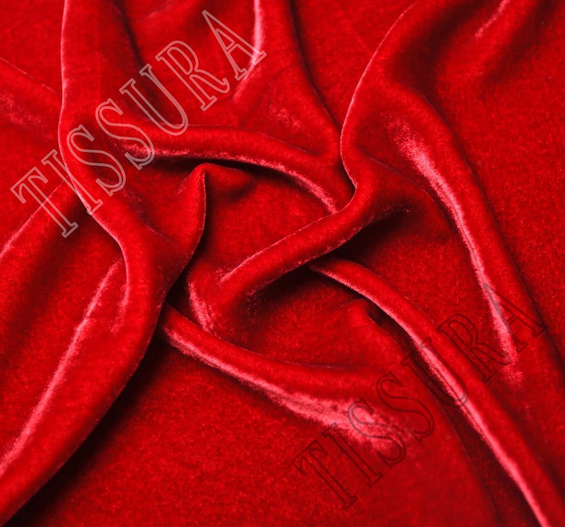 Red Velvet Fabric: Fabrics from Italy, SKU 00044346 at $86 — Buy Luxury  Fabrics Online