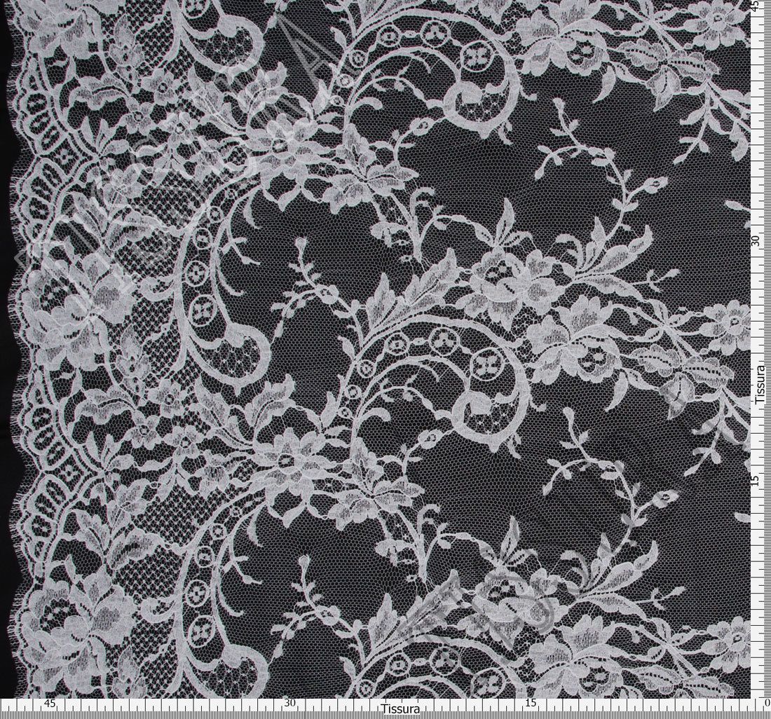 Corded Lace Fabric: Bridal Fabrics from France by Solstiss, SKU
