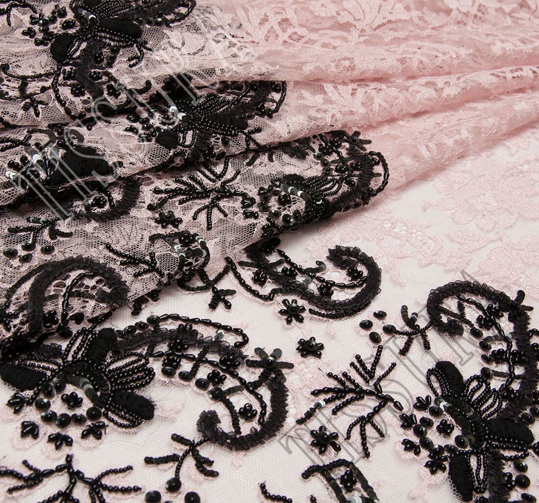 Embroidered Chantilly Lace Fabric: 30% Off for Exclusive Fabrics from  France by Riechers Marescot, SKU 00041578 at $360 — Buy French Lace Online
