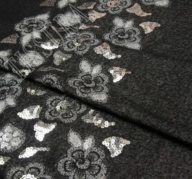 Sequined Appliqued Wool #3