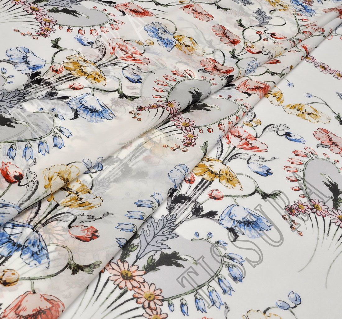 Silk Georgette Fabric: 100% Silk Fabrics from Italy, SKU 00066118 at ...