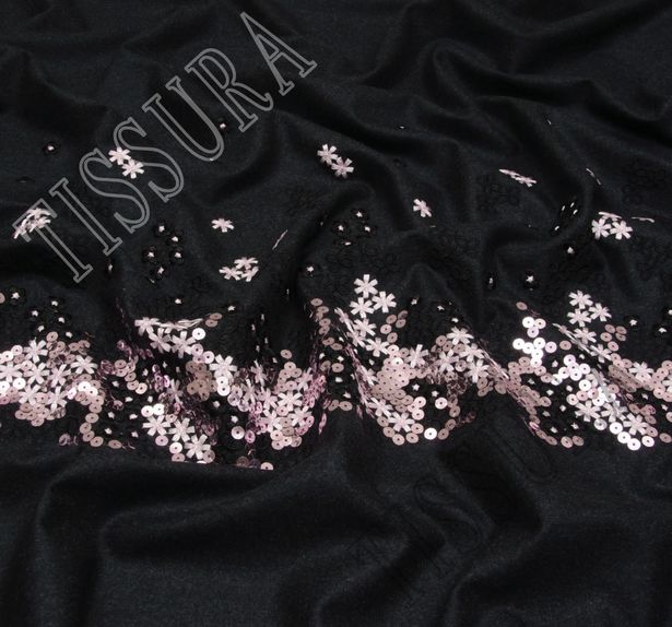 Embroidered Sequined Wool #4