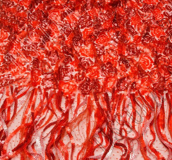 Sequined Fringe Tulle #1