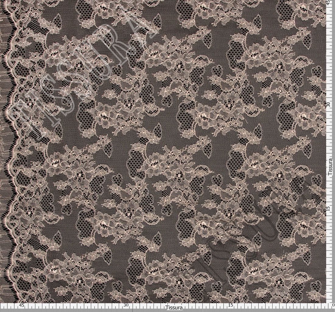 Silk Chantilly Lace Fabric: 100% Silk Fabrics from Italy by Marco