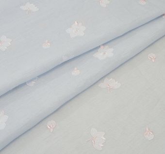 Embroidered Linen Fabric: 59% Off for Exclusive Fabrics from Switzerland by Forster Rohner Embroidered Linen #1
