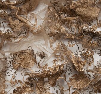 Embroidered Tulle Fabric: 59% Off for Exclusive Fabrics from Italy by Aldo Bianchi Embroidered Tulle #1