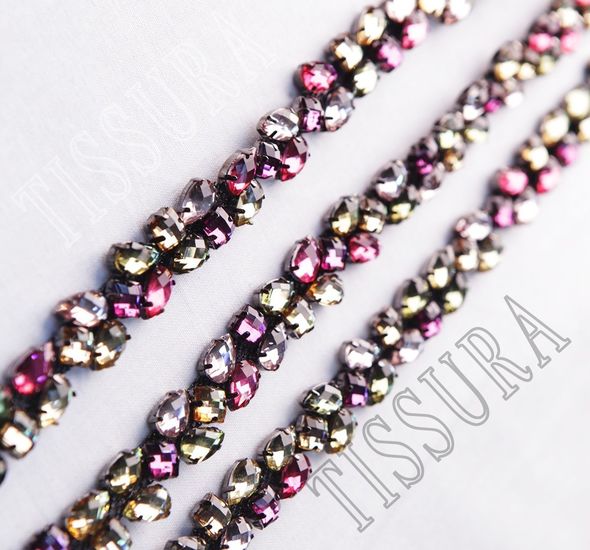 Rhinestone Metal Chain Trim #1