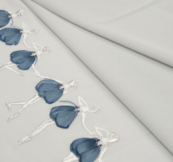Embroidered Silk Georgette Fabric: 59% Off for Exclusive Fabrics from Switzerland by Jakob Schlaepfer Embroidered Silk Georgette #1