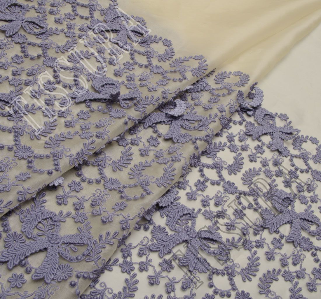 Embroidered Organza Fabric: Exclusive Fabrics from Switzerland by ...