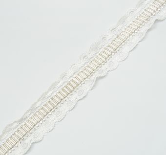 Embroidered Chantilly Lace Trim: 59% Off for Chantilly Embroidered Exclusive Trimmings from France by Solstiss Embroidered Chantilly Lace Trim #1