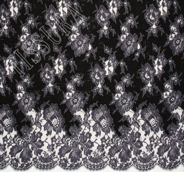 Lace Appliqued Boucle Fabric #3