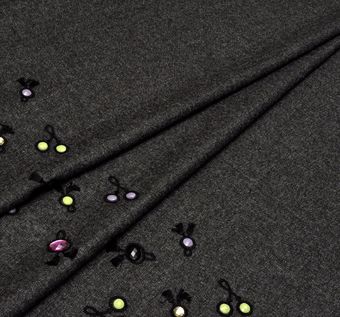 Swarovski Embroidered Tweed Fabric: 79% Off for Exclusive Fabrics from Switzerland by Jakob Schlaepfer Swarovski Embroidered Tweed #1