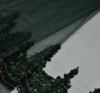 Sequined & Beaded Tulle Fabric: 59% Off for Exclusive Fabrics from India Sequined & Beaded Tulle #1
