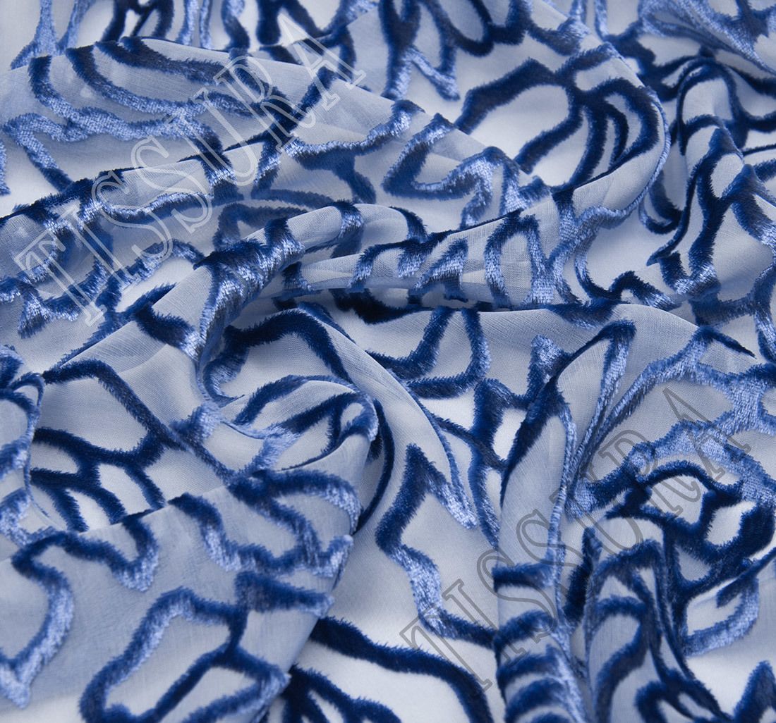 Velvet Devore Fabric: Fabrics from France by Bouton-Renaud, SKU ...