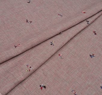 Butterfly Applique Linen Fabric: 39% Off for Exclusive Fabrics from Switzerland by Jakob Schlaepfer Butterfly Applique Linen #1