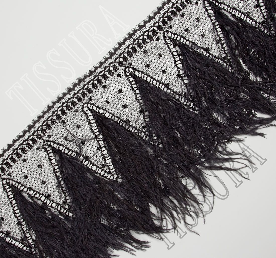 Black cotton lace trim - Lace trim - lace fabric from