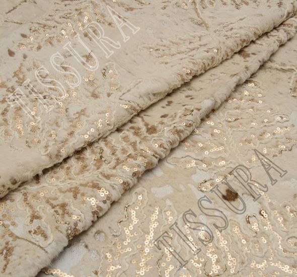 Embroidered Sequined Rabbit Skin #1