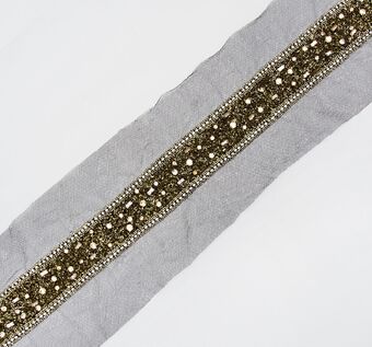 Embroidered Tulle Trim: Exclusive Trimmings By Type from India Embroidered Tulle Trim #1