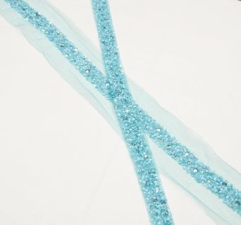 Embroidered Tulle Trim: 59% Off for Embroidered Trimmings from Italy by Ruffo Coli Embroidered Tulle Trim #1