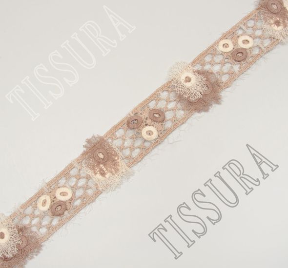 Embroidered Guipure Lace Trim #1