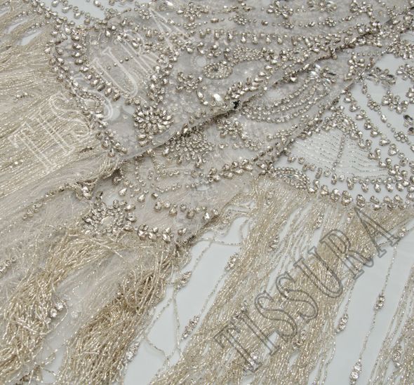 Embroidered Fringed Tulle #1