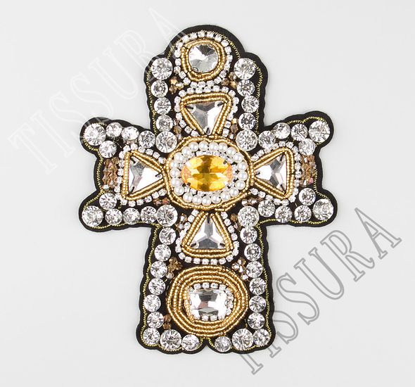 Rhinestone Embroidered Patch #1