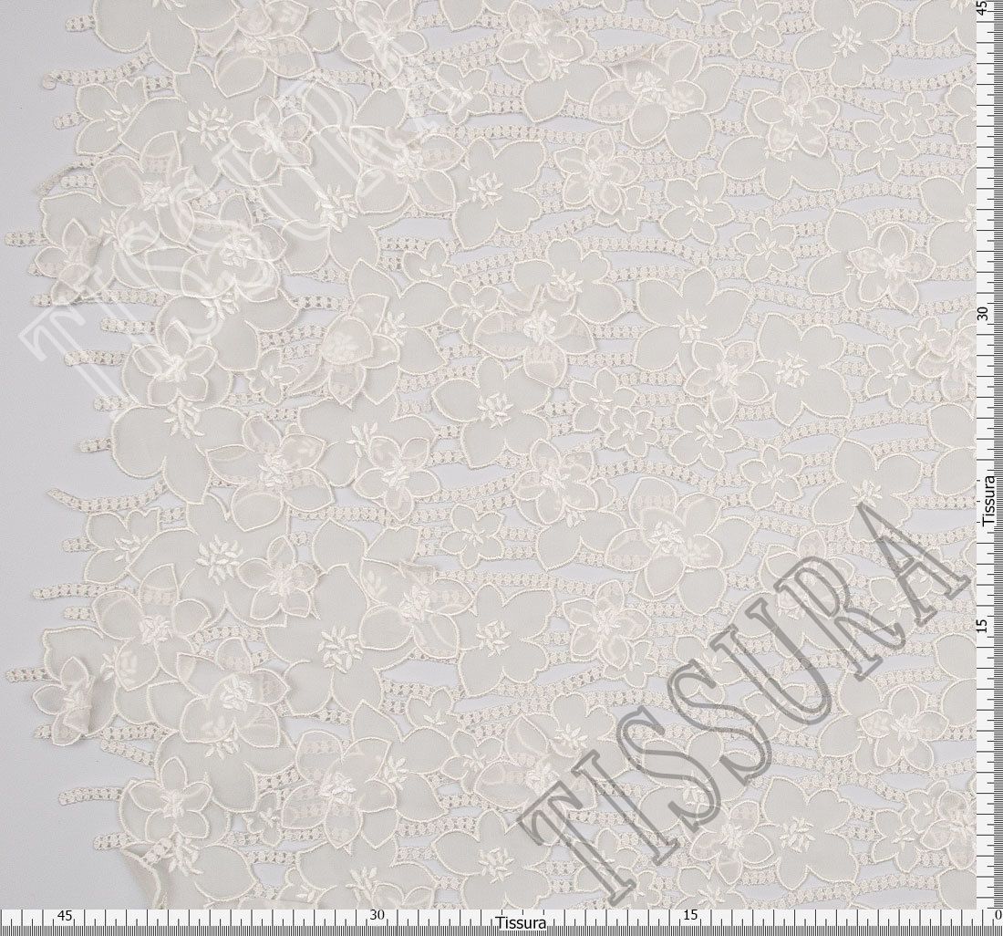 Floral Applique Organza Fabric: Exclusive Bridal Fabrics from ...