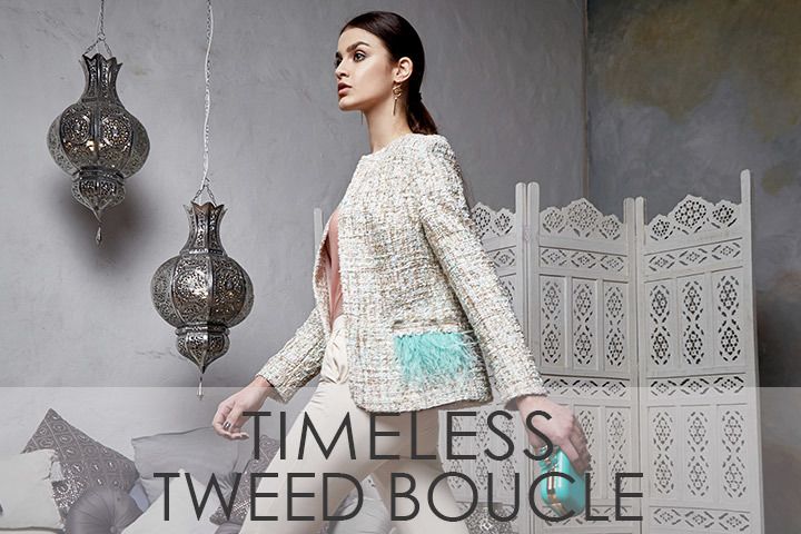 Timeless Tweed Boucle Fabrics on Coco Chanel's 135th Anniversary