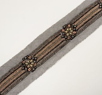 Embroidered Copper Patch Trim: 79% Off for Embroidered Exclusive Trimmings from France by Sophie Hallette Embroidered Copper Patch Trim #1